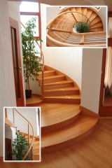32 Obklad schodiště - stupnice, podstupnice, schodnice, zábradlí spirálové C1, materiál buk