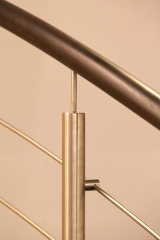 49 Obklad schodiště - stupnice, zábradlí typ D1, materiál buk mořený